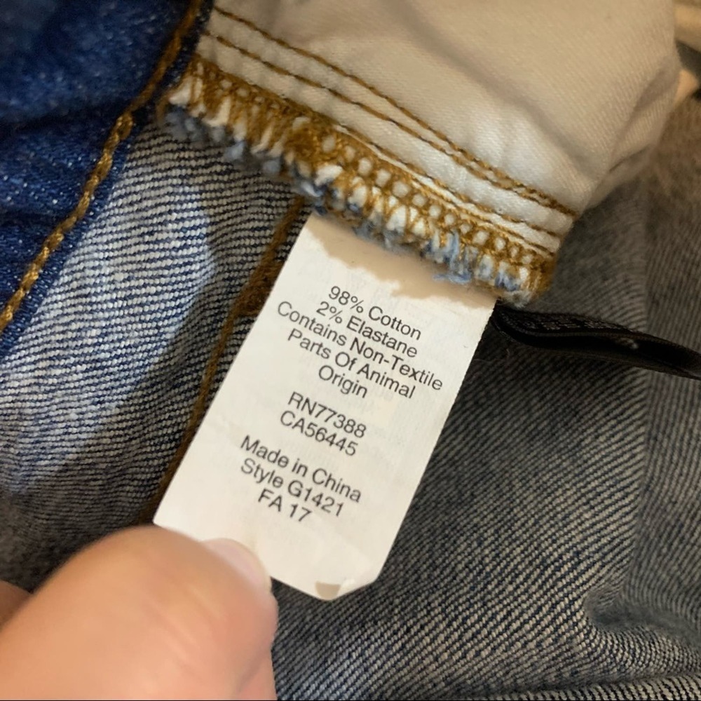 Madewell | 9" High-Rise Skinny Crop Distressed Frayed Hem Jeans Medium Wash 29 - Picture 9 of 9